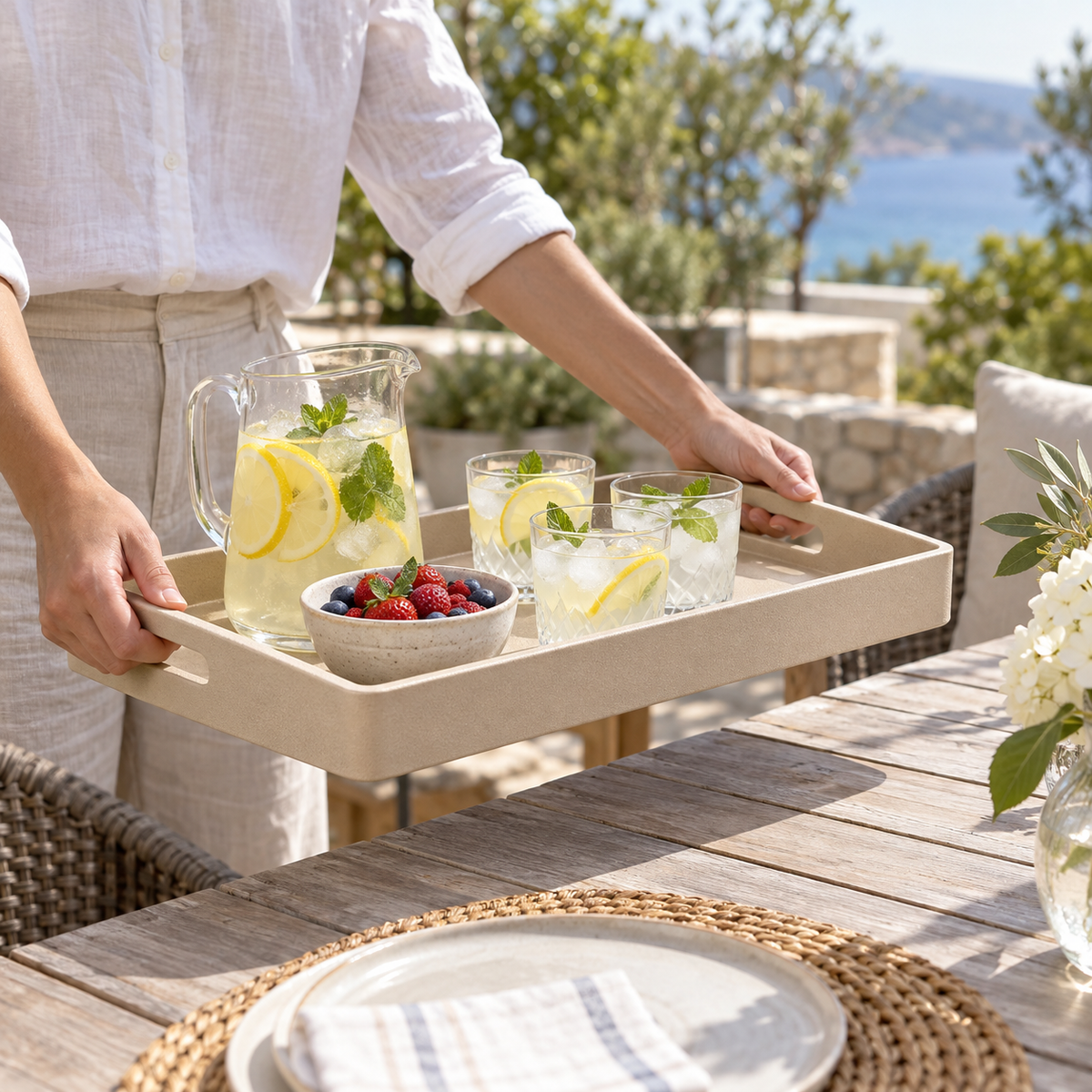 Slate Outdoor Serving Tray