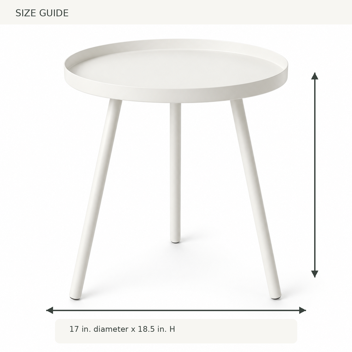 Rill Round Outdoor Side Table