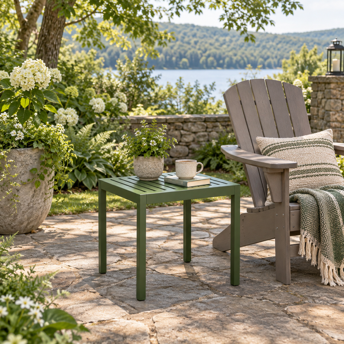 Eave Slatted Side Table