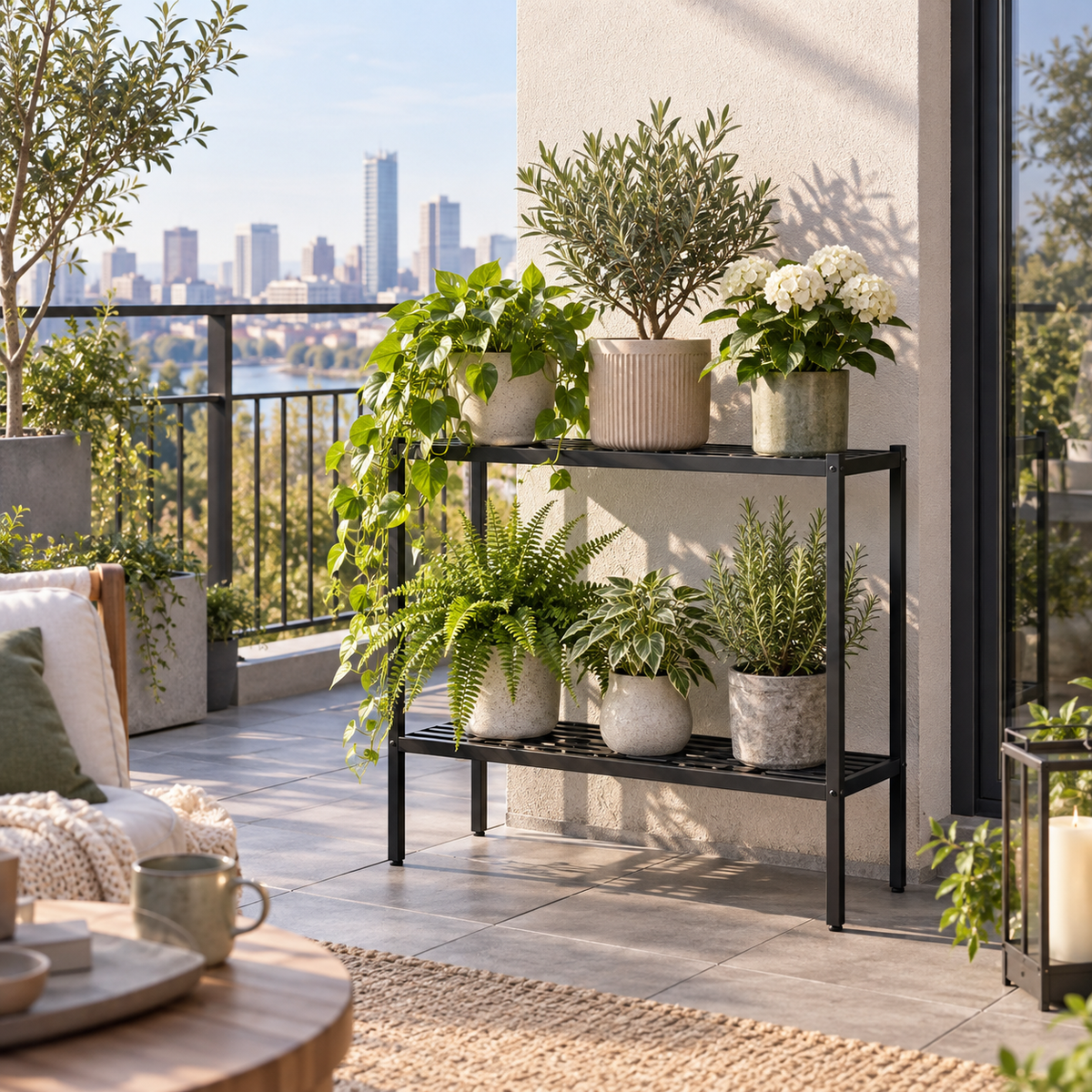 Ledge Two-Tier Plant Stand