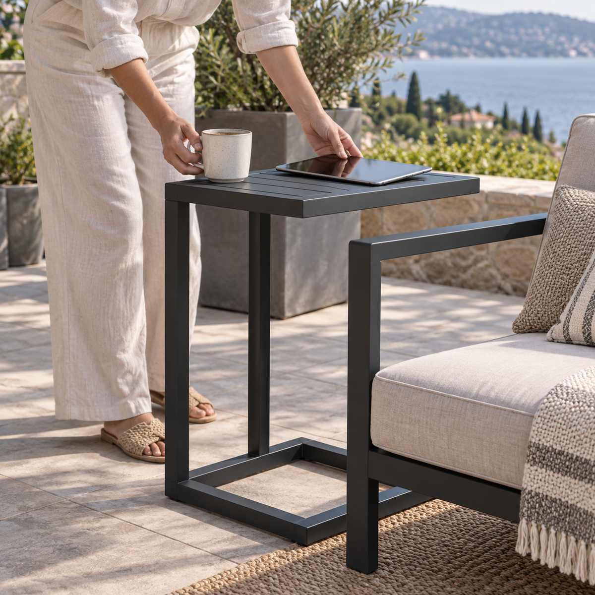 Vale C-Shaped Side Table