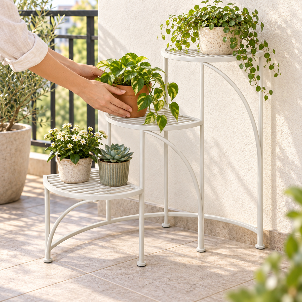 Arc Three-Tier Plant Stand